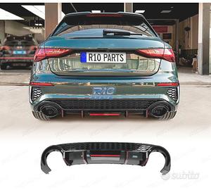 DIFFUSORE AUDI A3 21- LOOK RS3 CON LUCE DI STOP NE