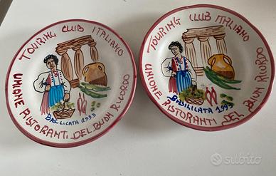 Coppia di piatti del Buon Ricordo Basilicata 1993