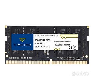 RAM ddr4 16gb 2133 per portatile