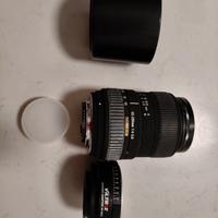 teleobiettivo con adattatore sony