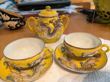 antico servito da thè finissima porcellana cinese