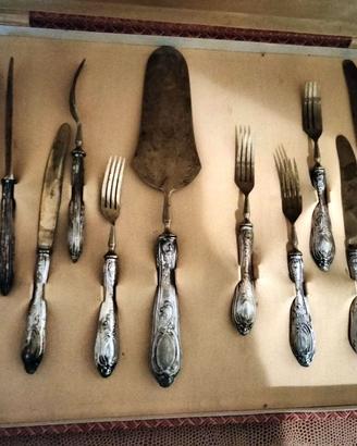 Set posate in argento 800 vintage
