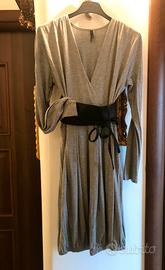 Abito jersey grigio perla melange