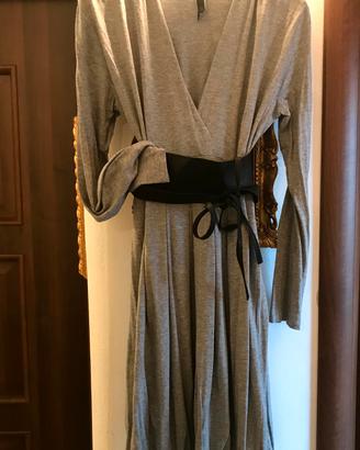 Abito jersey grigio perla melange