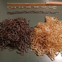 Catena sagomata bronzo e oro per lampadari