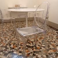 4 sedie e 2 poltroncine kartell in plexiglass