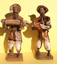 A.Capoccia-Scultura, Boscaiolo e contadino - 1950