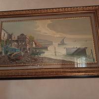 Dipinto ad olio metá anni 50