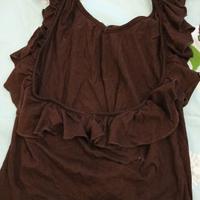 top marrone tg M che si lega dietro il collo
