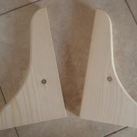 Staffe/supporti per mensola, Ripiano in legno