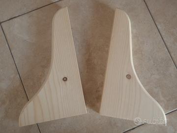 Staffe/supporti per mensola, Ripiano in legno
