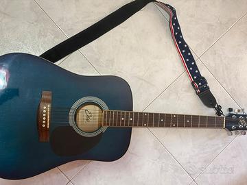 Chitarra acustica Eko blu