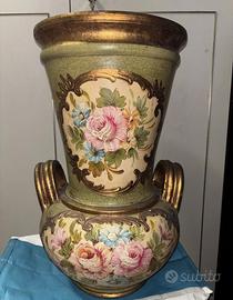 Vaso da terra in ceramica finitura craquelè