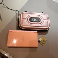 🎮 nintendo ds rosa + caricatore + custodia + sched