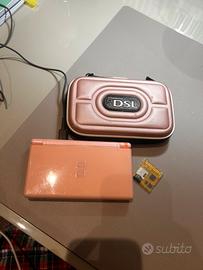 🎮 nintendo ds rosa + caricatore + custodia + sched