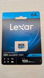 Micro SD Lexar 64 GB SDHC 100MB/s
