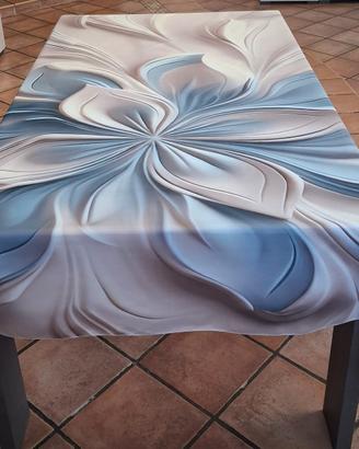 Tovaglia design floreale effetto 3D 140x176cm 
