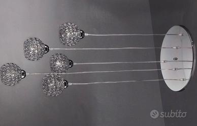 LAMPADARIO A SOSPENSIONE SILUX A 3 LUCI CRISTALLI 
