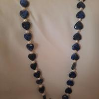 collana lunga cuori blu