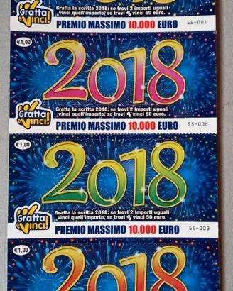 Gratta e vinci nuovi " 2018 "