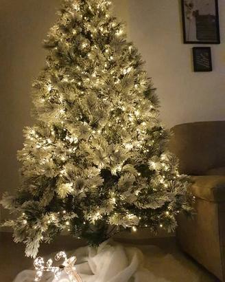 ALBERO DI NATALE EFFETTO NEVE 210CM