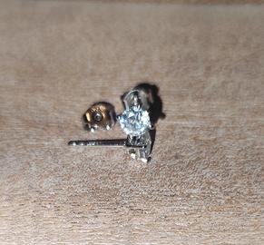 Orecchini punto luce argento 925 anallergici