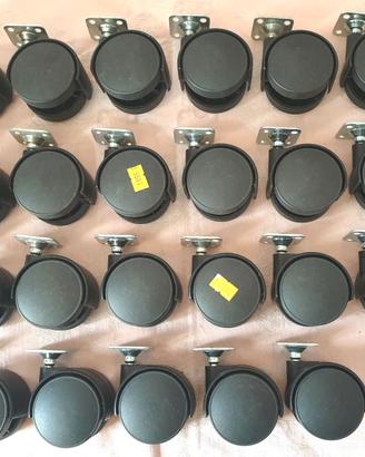 Ruote per mobili girevoli doppie in nylon mm.55
