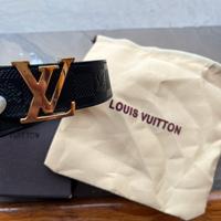 Cintura LV luis vuitton nera e oro