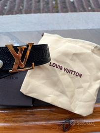 Cintura LV luis vuitton nera e oro