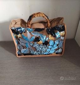 Borsa in Juta Naturale pezzo unico NUOVA 