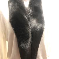 Stola in vera pelliccia nera - vintage- visone/vol