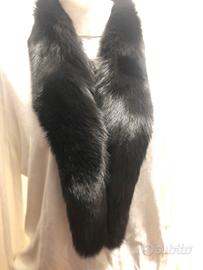 Stola in vera pelliccia nera - vintage- visone/vol