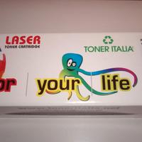 cartuccia toner per stampanti laser HP e Canon