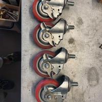 Ruote piroettanti e con freno misura 4 1/4