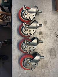 Ruote piroettanti e con freno misura 4 1/4