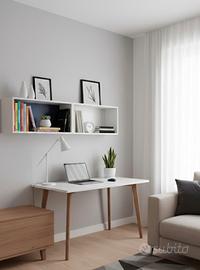 Coppia di mensole rettangolari vintage