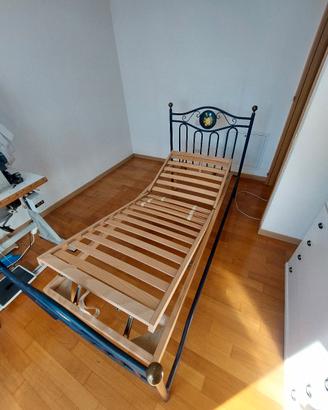 lettino singolo con rete ortopedica 