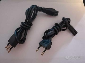Coppia Cavi Alimentazione C5 Trifoglio + C7 Figura