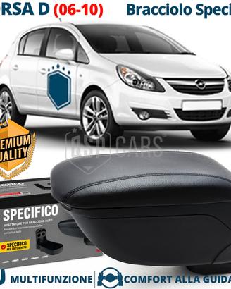 Bracciolo Per Opel Corsa D SPECIFICO in PELLE-PU