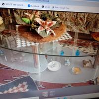 Tavolino salotto in vetro doppio piano