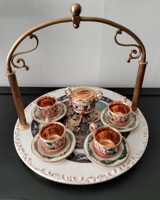 Capodimonte vassoio e tazzine