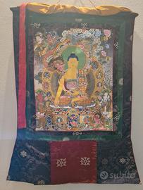 Thangka tibetano Buddha della medicina