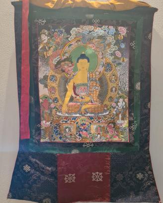 Thangka tibetano Buddha della medicina