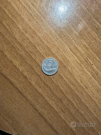 5 lire delfino del 1954, pezzo da collezione