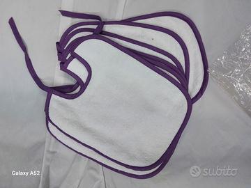 Pacco 6 bavaglini spugna