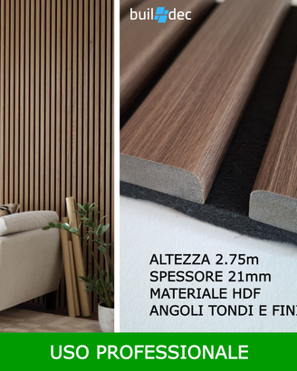 Pannelli acustici effetto doghe Akushield