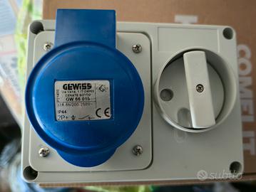 GEWISS PRESA FISSA INTERBLOCCATA ORIZZONTALE 