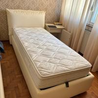 Letto singolo con contenitore + materasso Ennerev