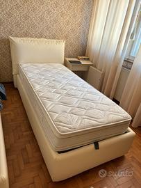 Letto singolo con contenitore + materasso Ennerev