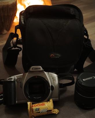 Canon EOS 3000 + Obiettivo + Borsa + 8 Rullini